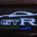 GTR etched lighted mirror