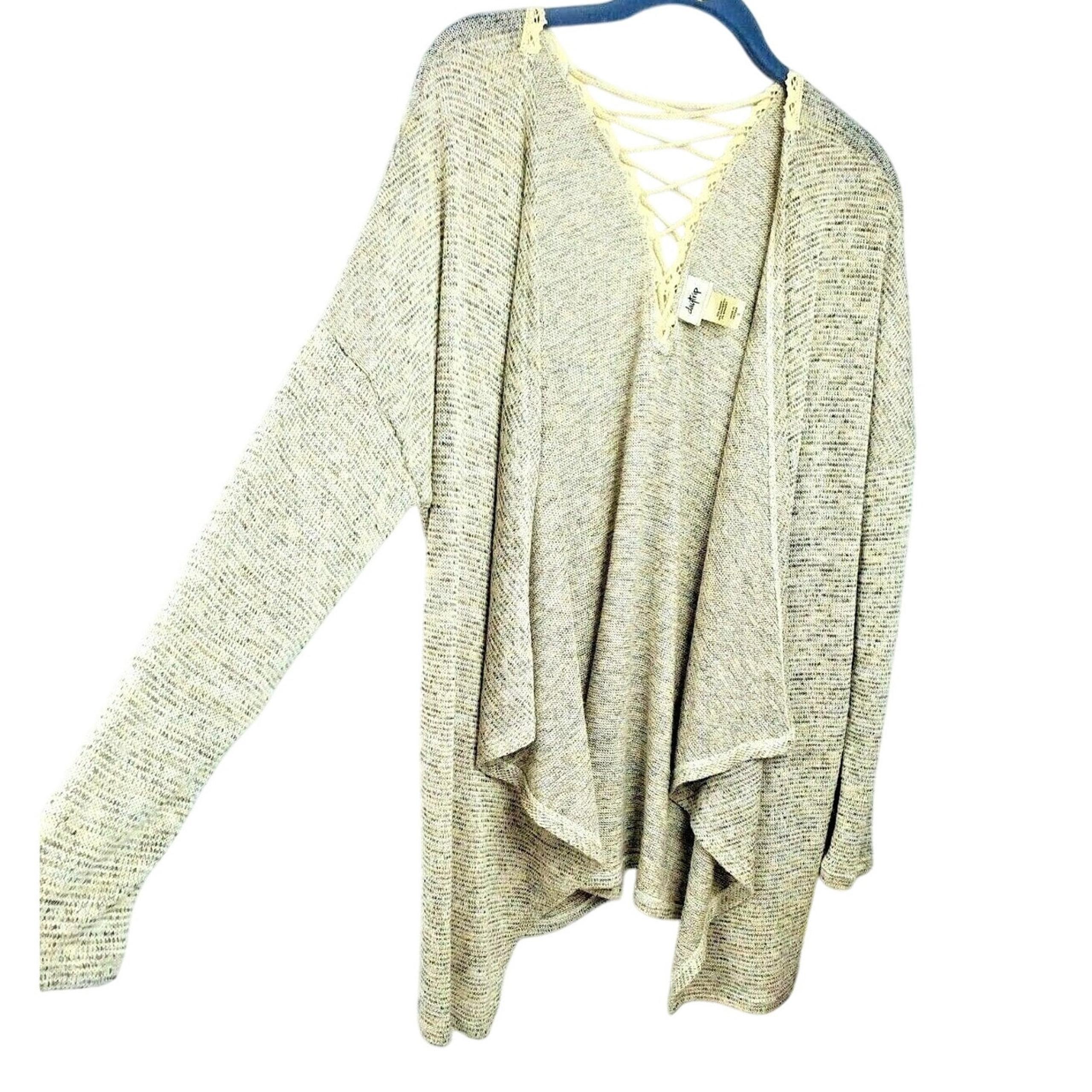 Daytrip The Buckle Womens Top Sz S Long Sleeve Cardigan Shrug Open Front Sweater