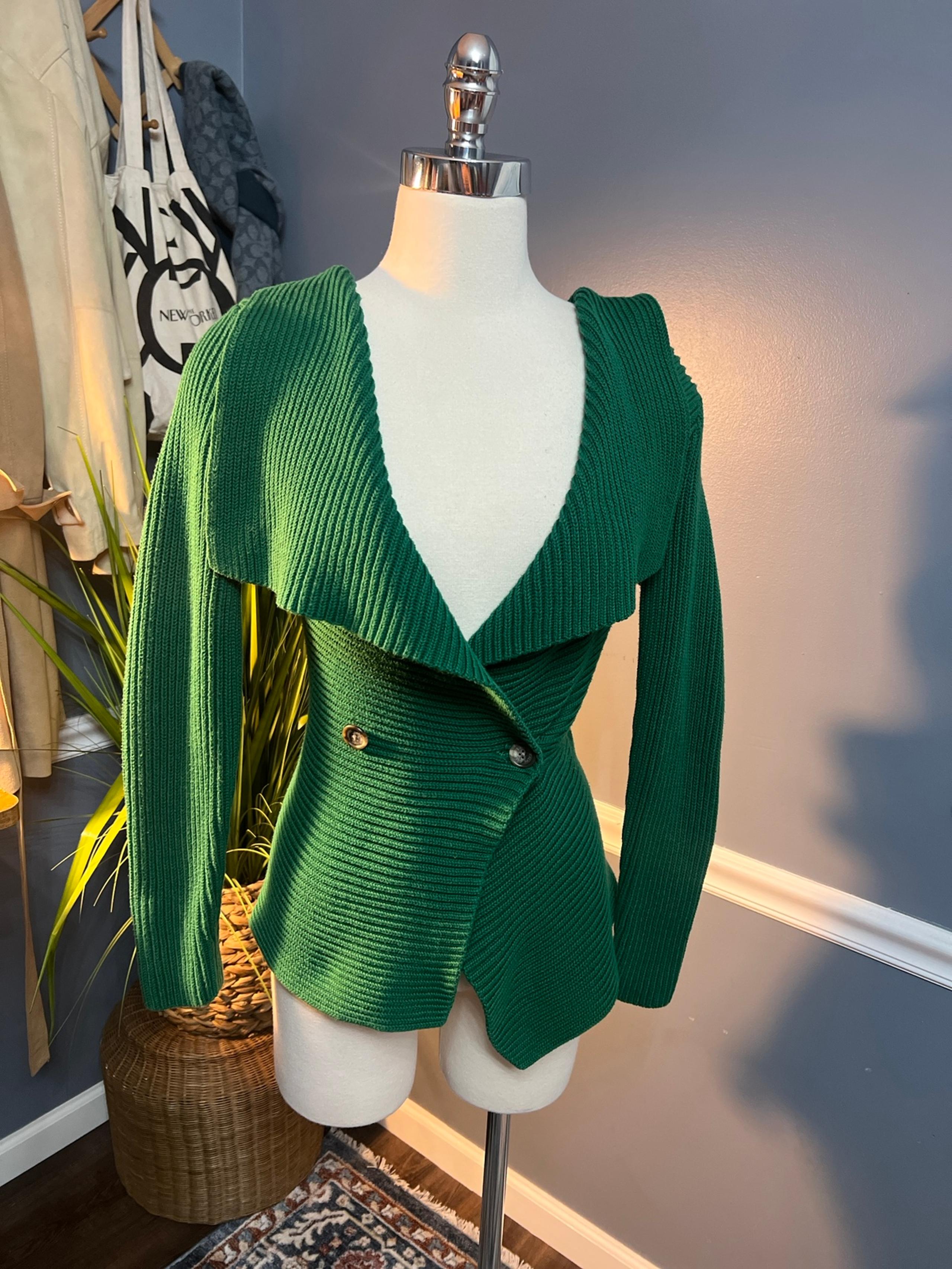 Lauren Ralph Lauren Kelly Green Cardigan sweater size large