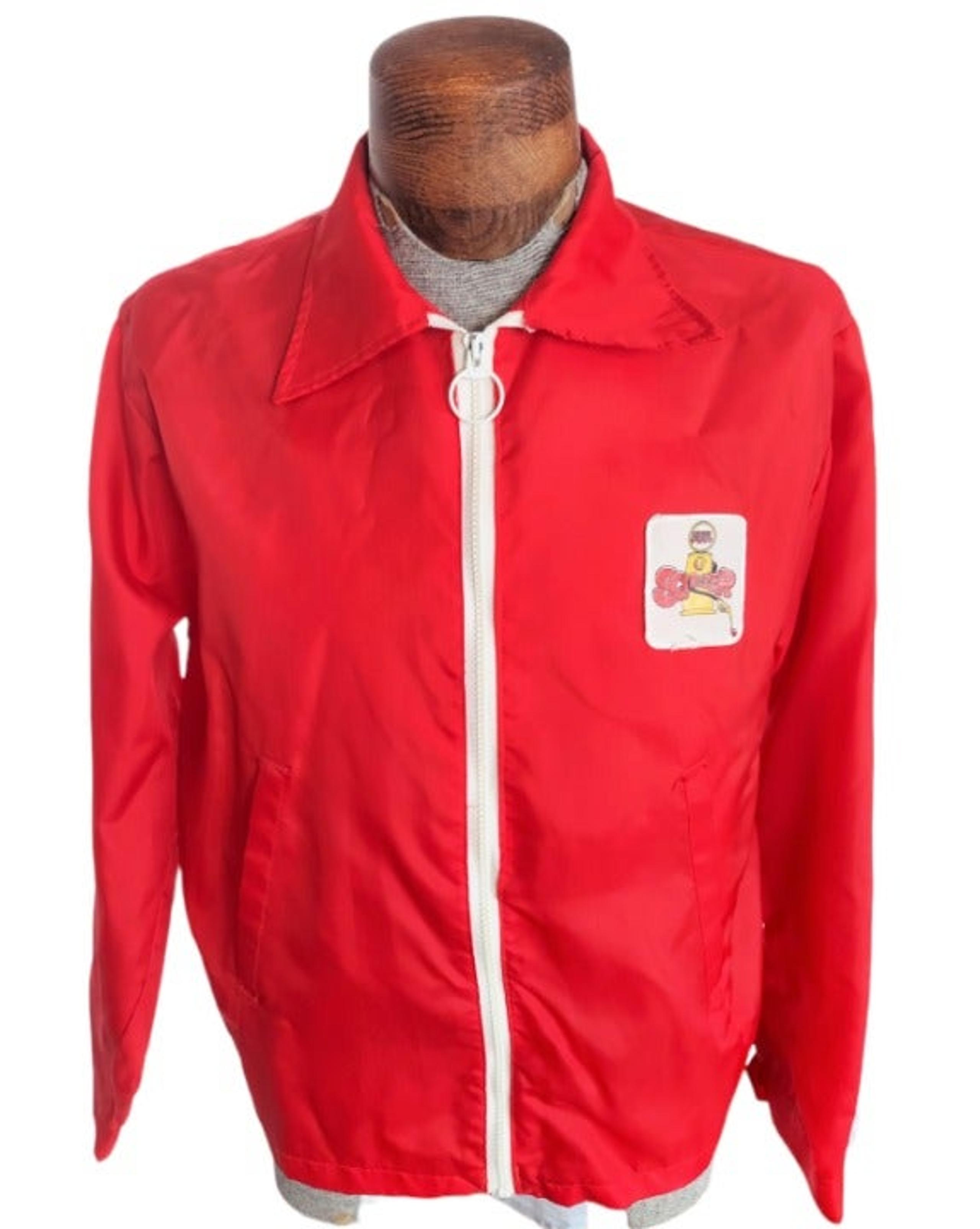 VTG LOUISVILLE SPORTSWEAR Men's Red Full Zip Windbreaker Jacket Size Large