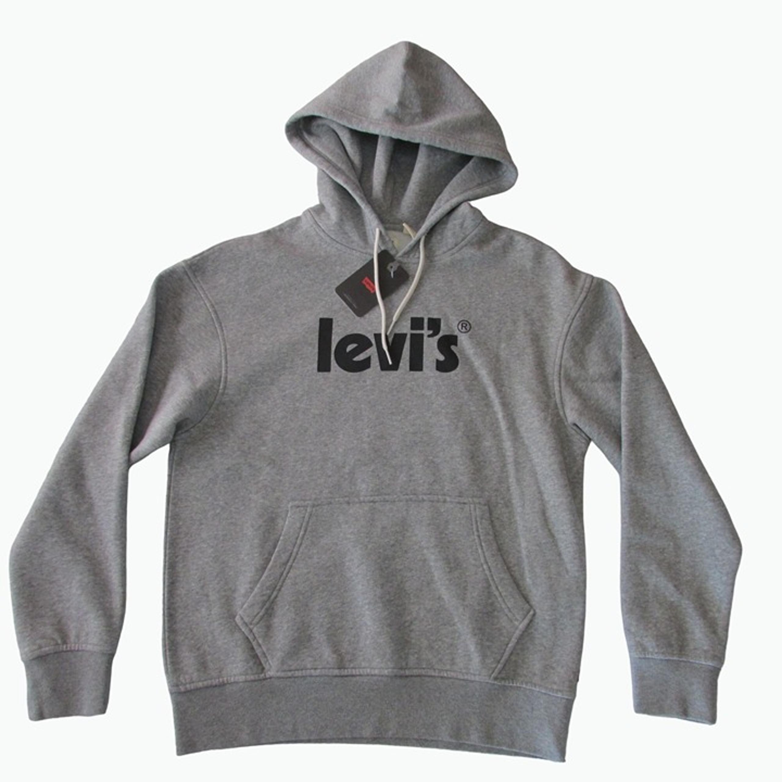 Men's XS Poster Graphic Logo Relaxed Fit Hooded Pulloer Sweatshirt Hoodie - Levi's