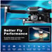 Drone w/Camera, AltHold, Gesture Selfie, 1Key Take Off/Landing, 2 Batteries