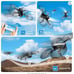 Drone w/Camera, AltHold, Gesture Selfie, 1Key Take Off/Landing, 2 Batteries