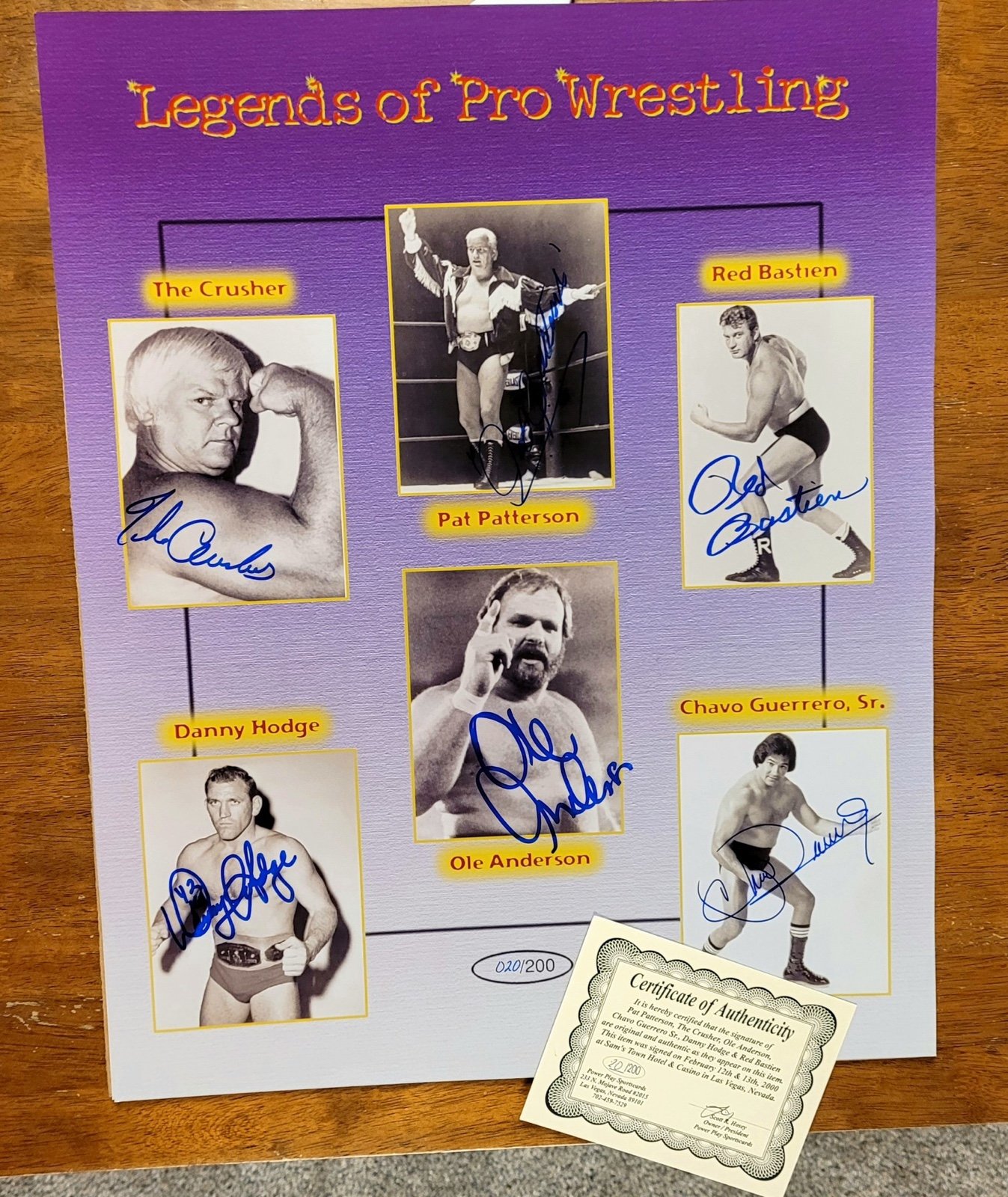 Legends of Wrestling signed by 6