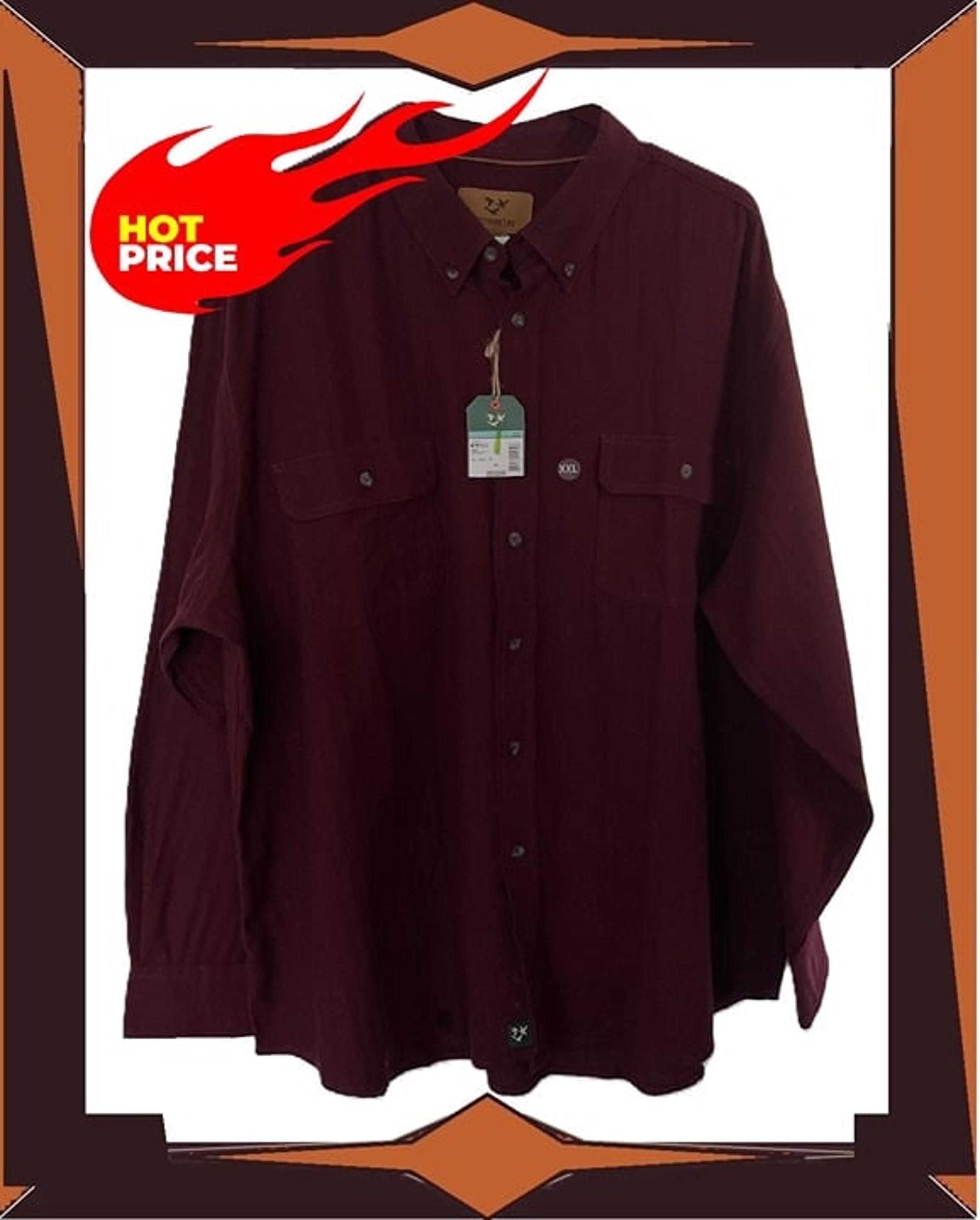 ➡️(New) Outdoor Life Button-Down Collared Men's Flannel Shirt with Pockets (2XL)