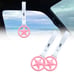 BRAND NEW 2PCS ROUND STAR PINK JDM TSURIKAWA RING White Handle Strap Drift