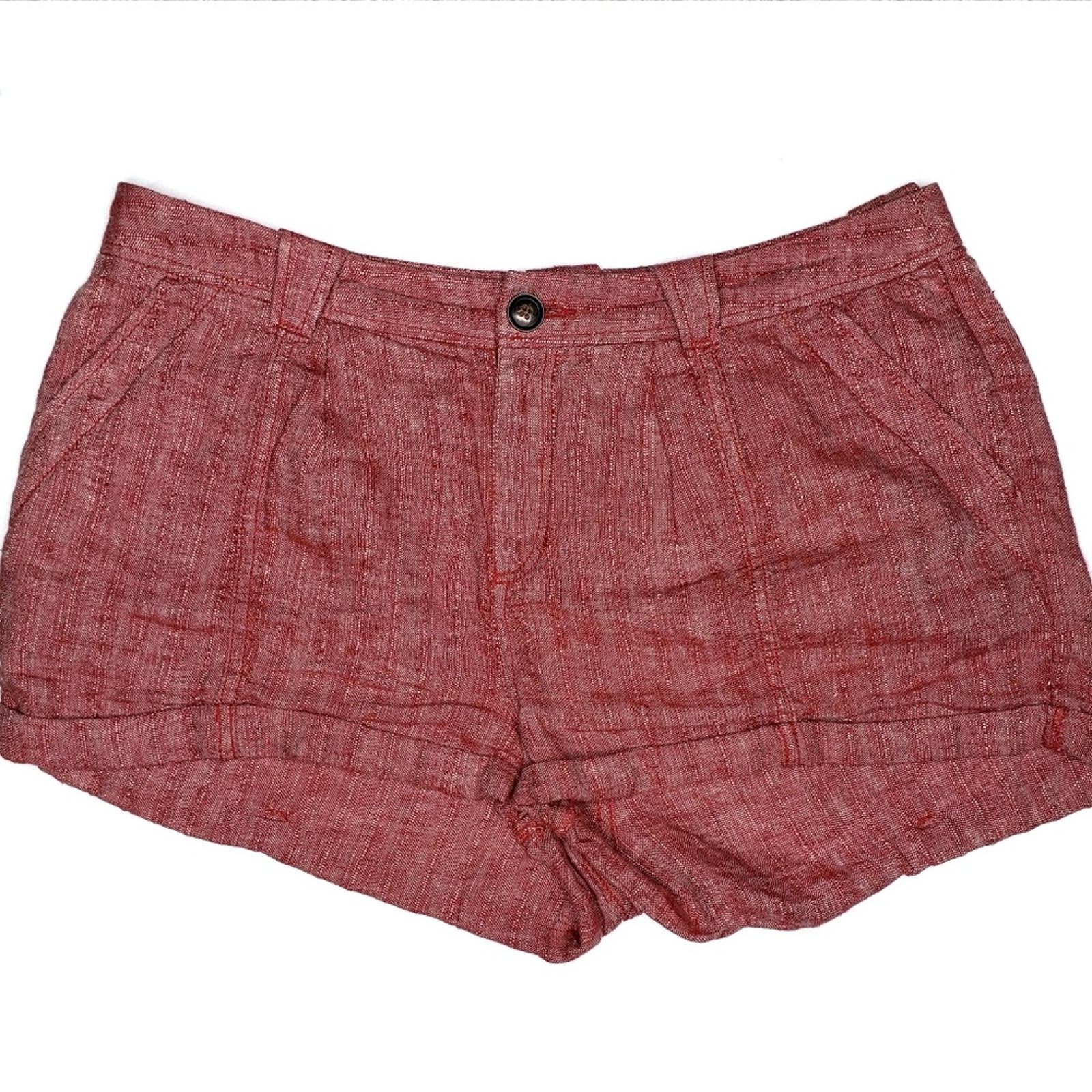 Free People High Waist Linen Shorts
