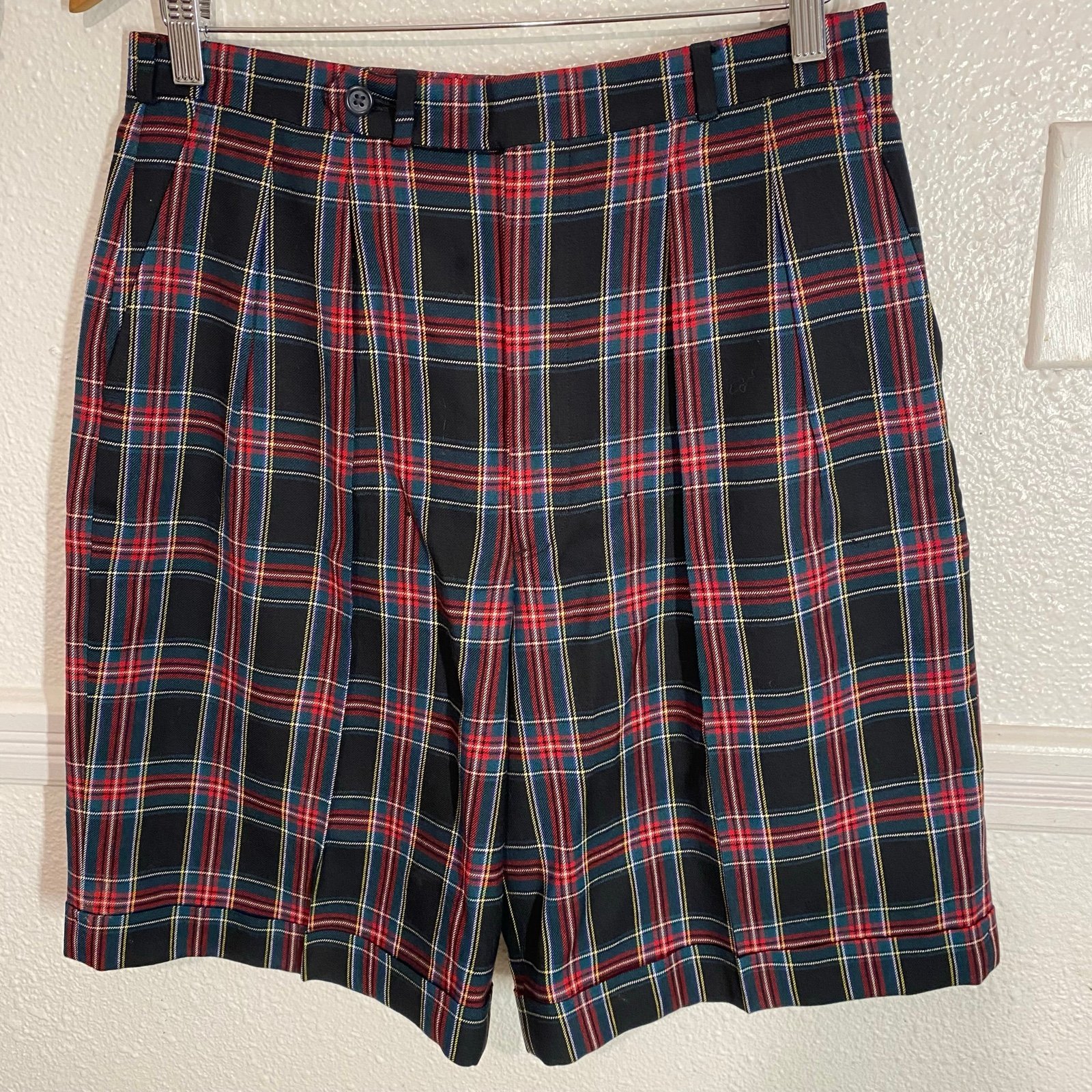 CORBIN CLLECTION SIZE 10 Vintage Tartan Plaid High Waisted Pleated Mom Academia