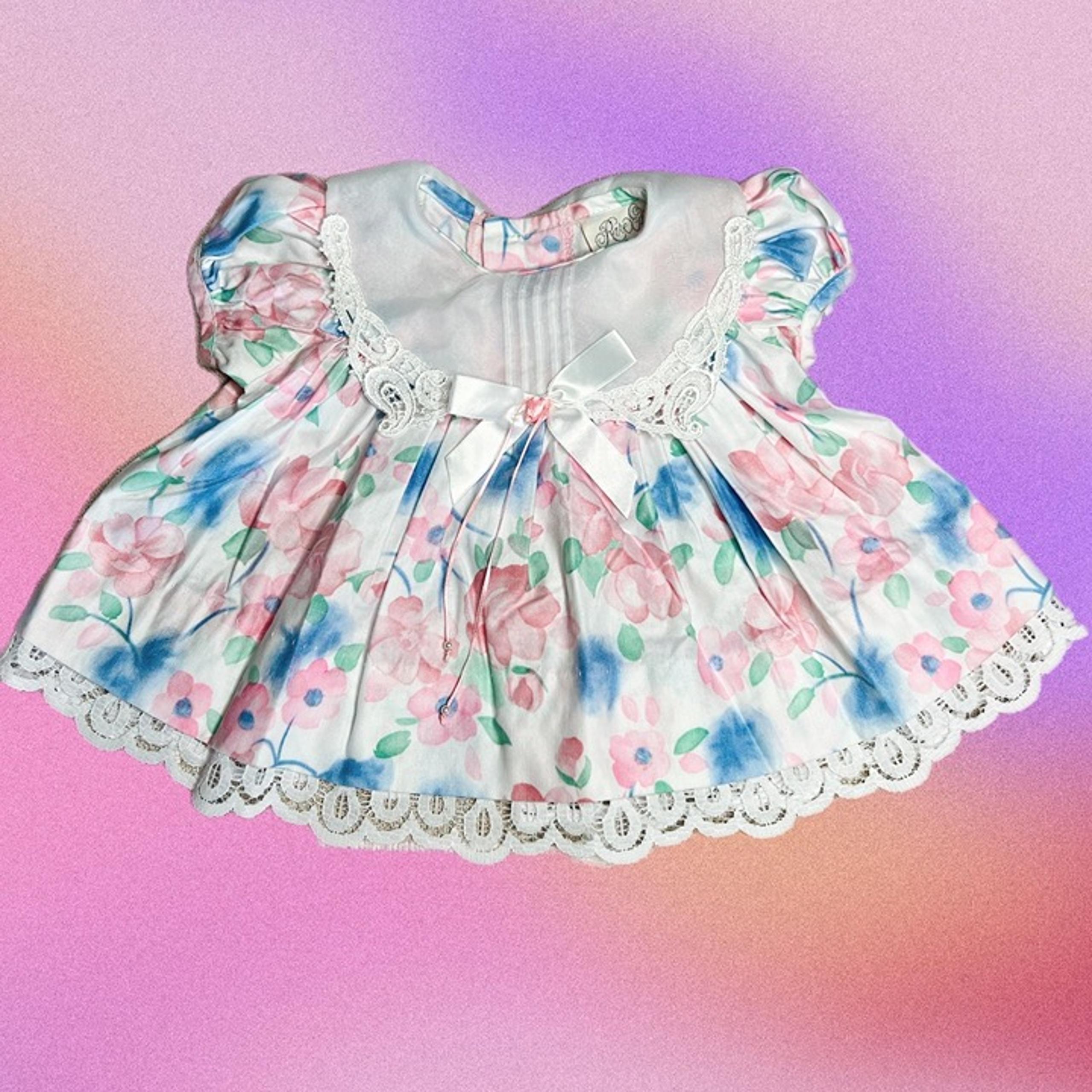Vintage Rare Editions Floral Party Dress 3mo.