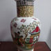 12 Porcelain Vase with Oriental Scenes ; Made in Italy;Very Rare to Find Cap