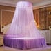 Elevate Your Bedroom with a Stylish Round Ceiling Mosquito Net and String Lights