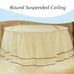 Elevate Your Bedroom with a Stylish Round Ceiling Mosquito Net and String Lights