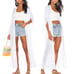 Show Me Your Mumu Slit Arm Layne Long Kimono Seashore Stripe Women's Size XS