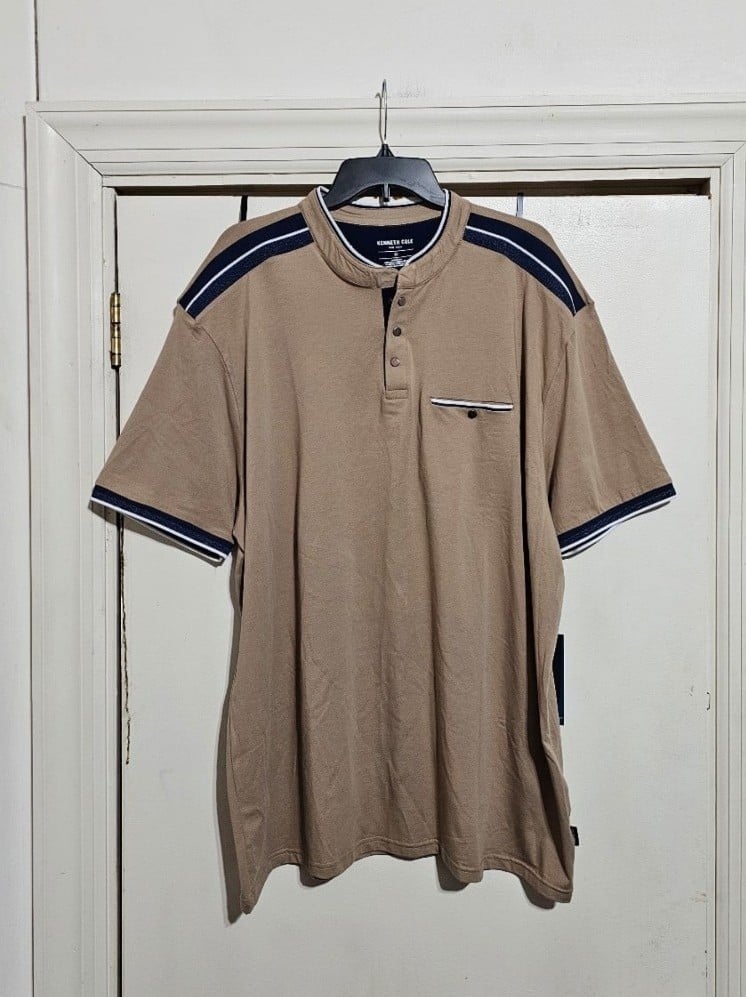 KENNETH COLE HENLEY SHIRT 2XL