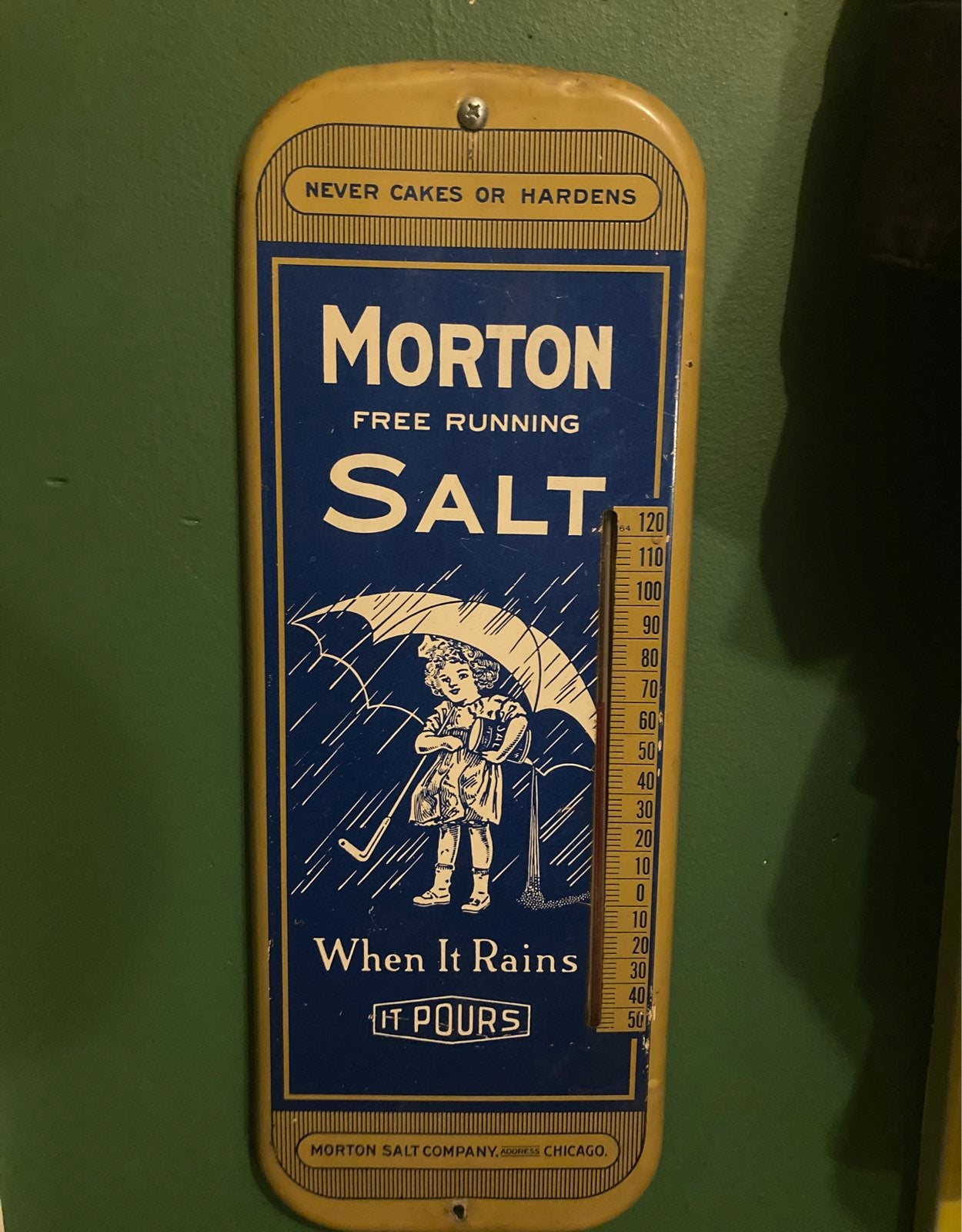 Vintage Morton Salt Thermometer