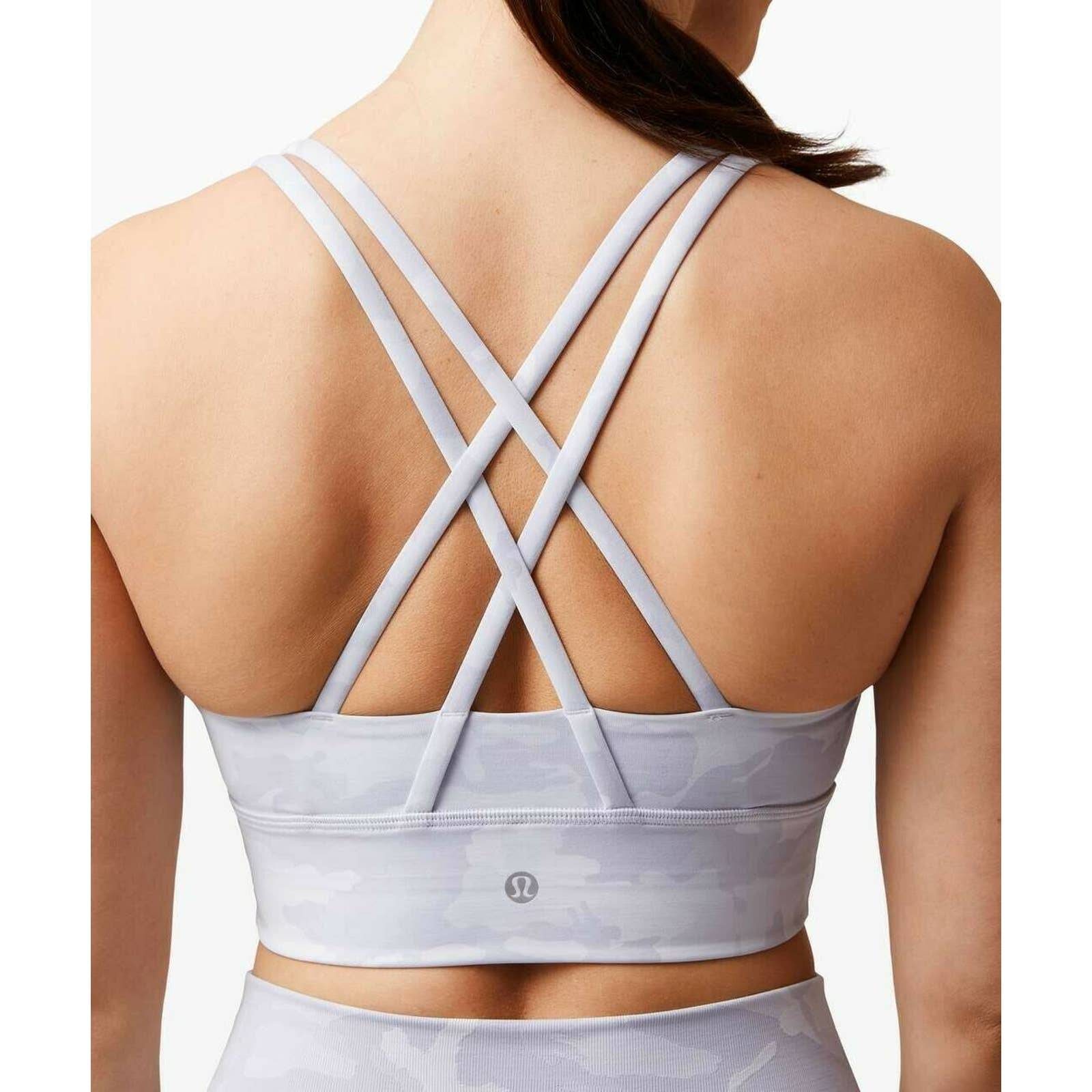 Lululemon ENERGY BRA LONG LINE RIB INCOGNITO CAMO ALPINE 8