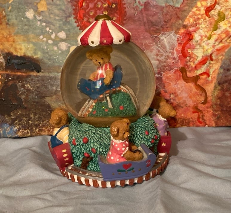 Bear carnival theme snow globe