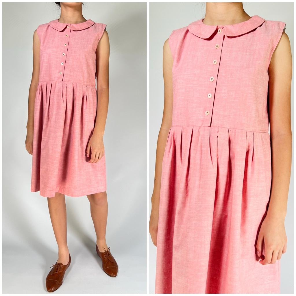 Olive Juice Dress Size XXL (14-16) Coral Pink Sleeveless Retro Vintage