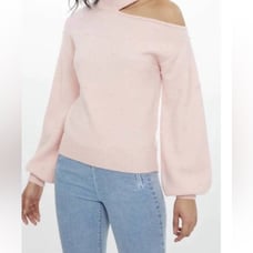 Generation Love Dakota Wool Pearl Sweater in Powder Pink Sz M