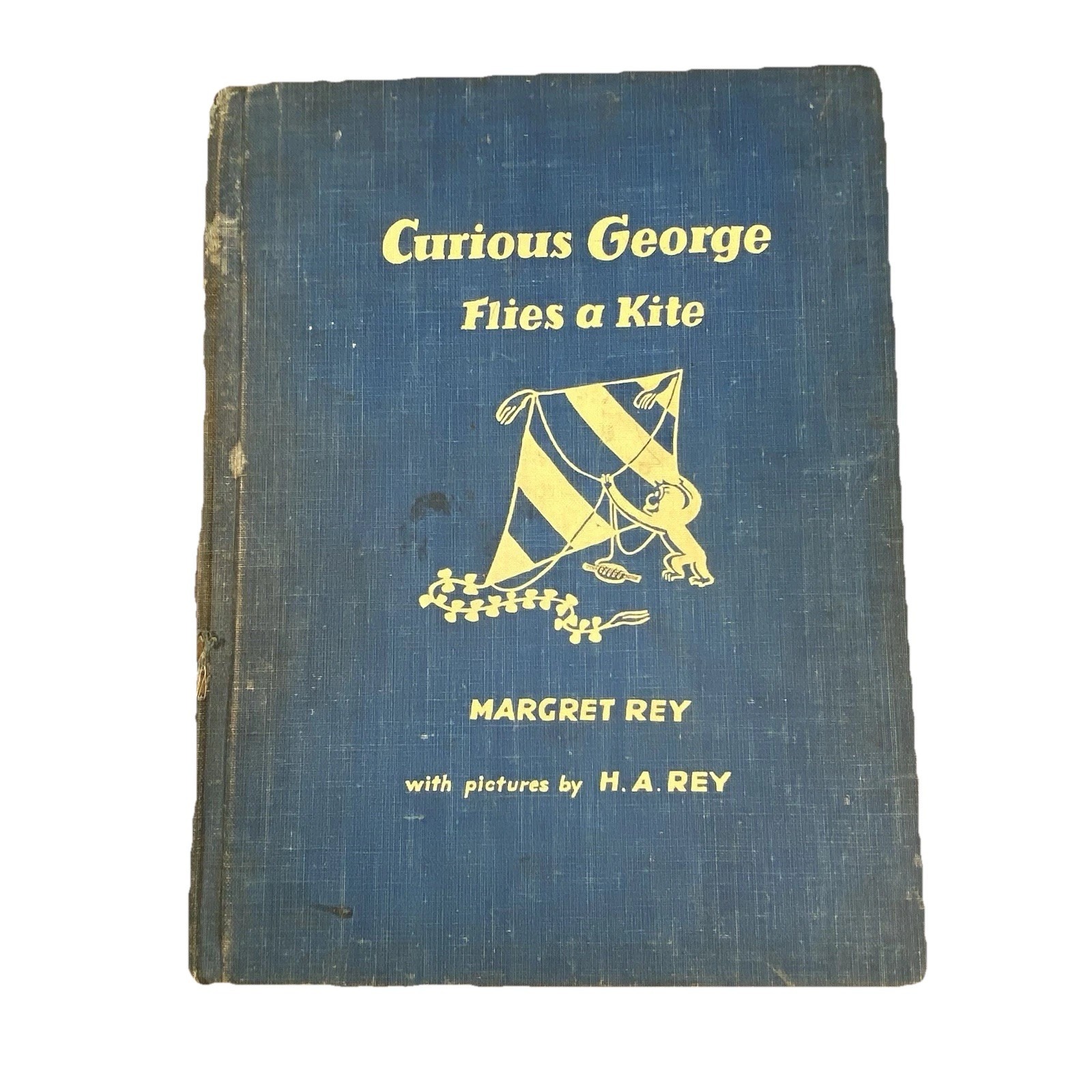 Vintage Curious George Flies A Kite 1958 First Edition Margret Rey Hardcover
