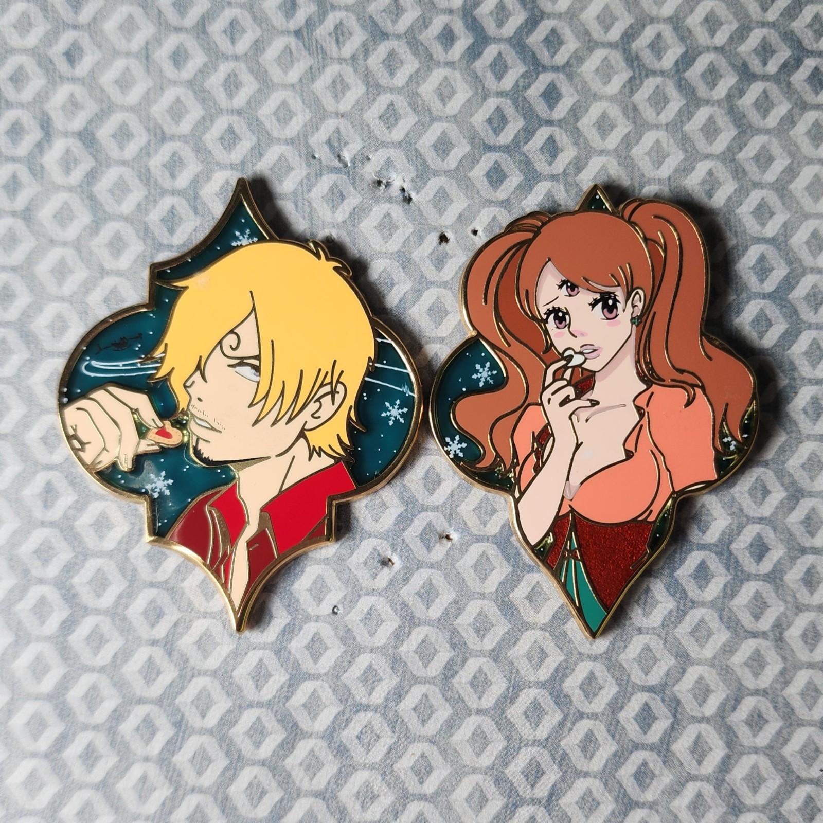 One Piece | Sanji and Pudding Enamel Pin Set