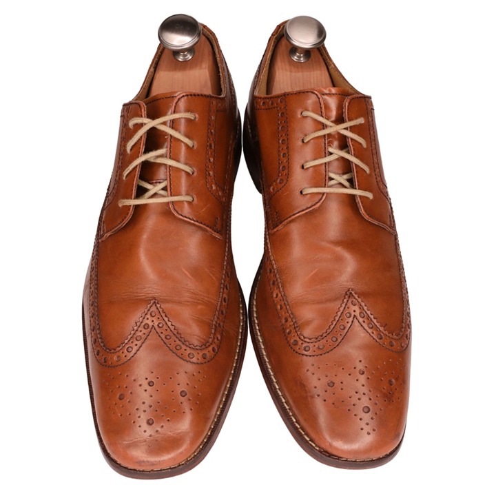 Cole Haan Brown Leather Classic Dress Shoes Men's size 11.5M Wingtip Derby Oxfor