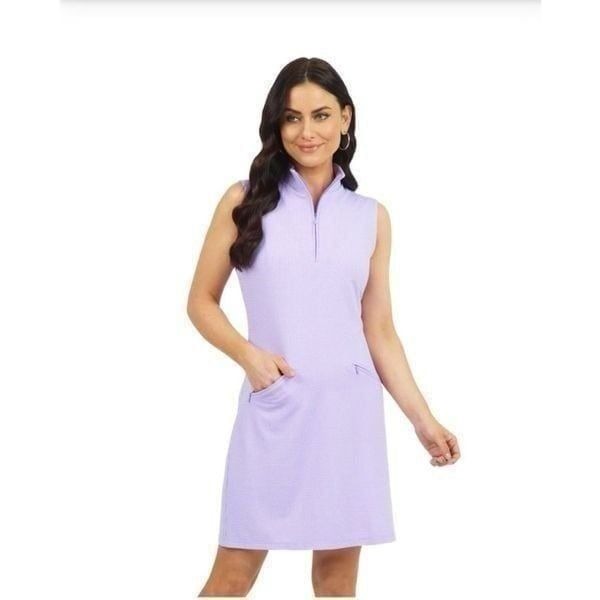 IBKUL Mini Check Sleeveless Checkered Golf Dress L