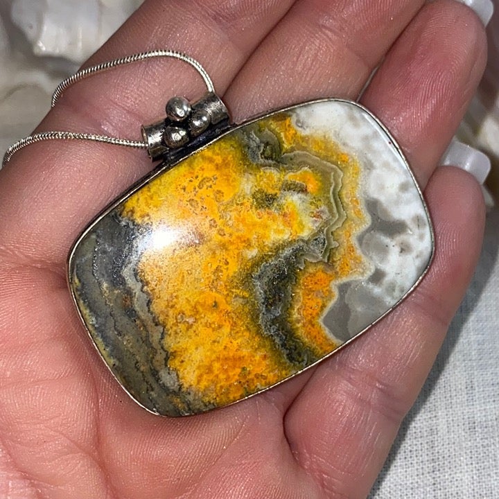 Bumblebee Jasper Handcrafted Natural Gemstone pendant
