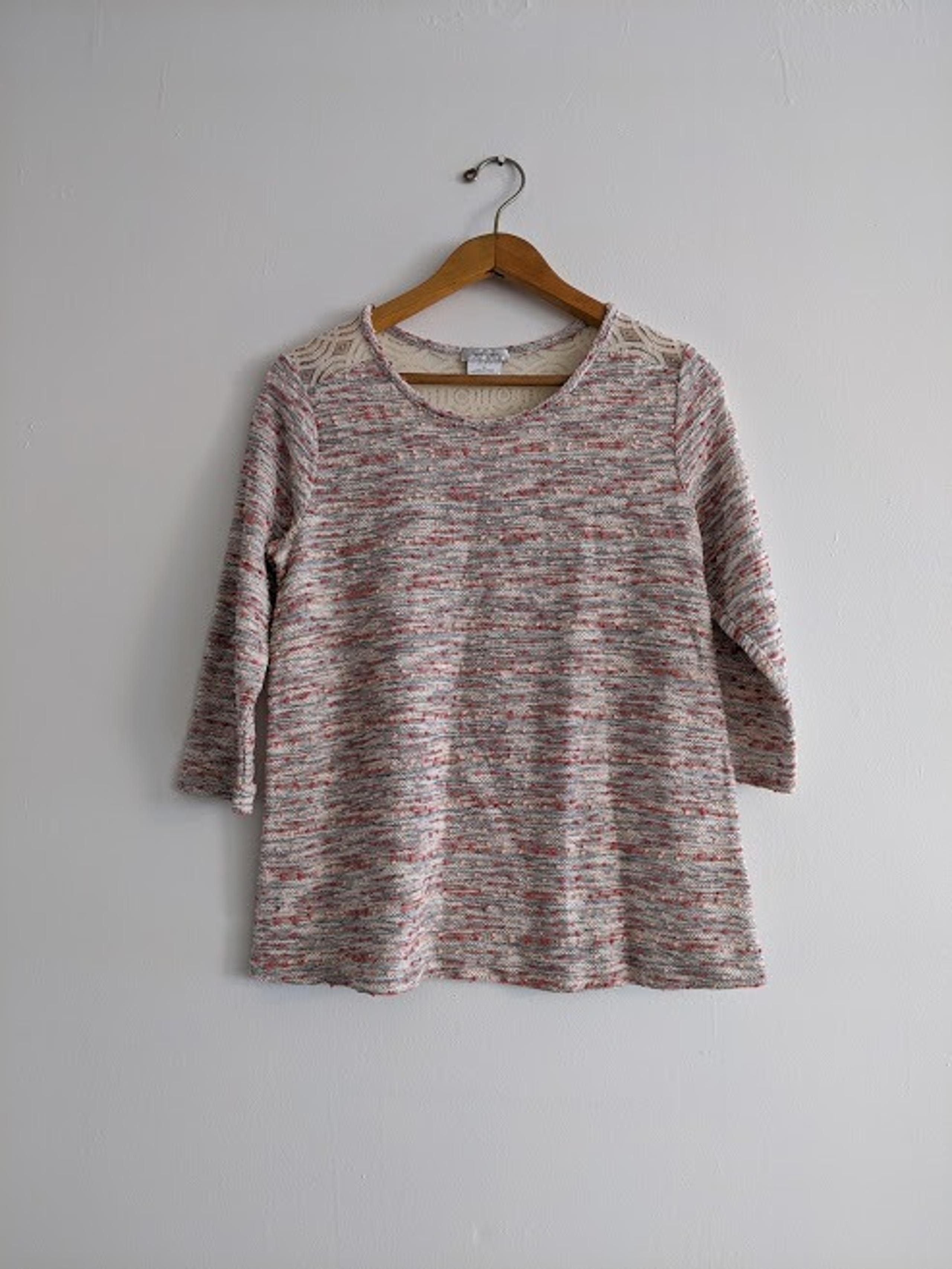 Van Heusen Pink & Cream Sweater Size M