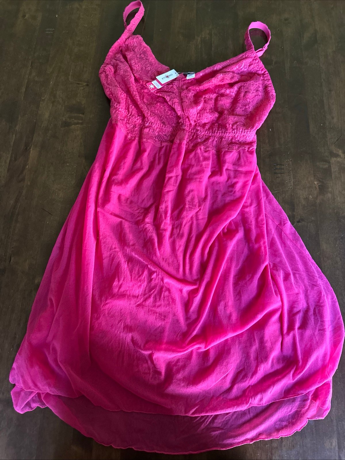 New Cosabella Babydoll Pink Size 3X Slip Dress Lace Lingerie Sexy