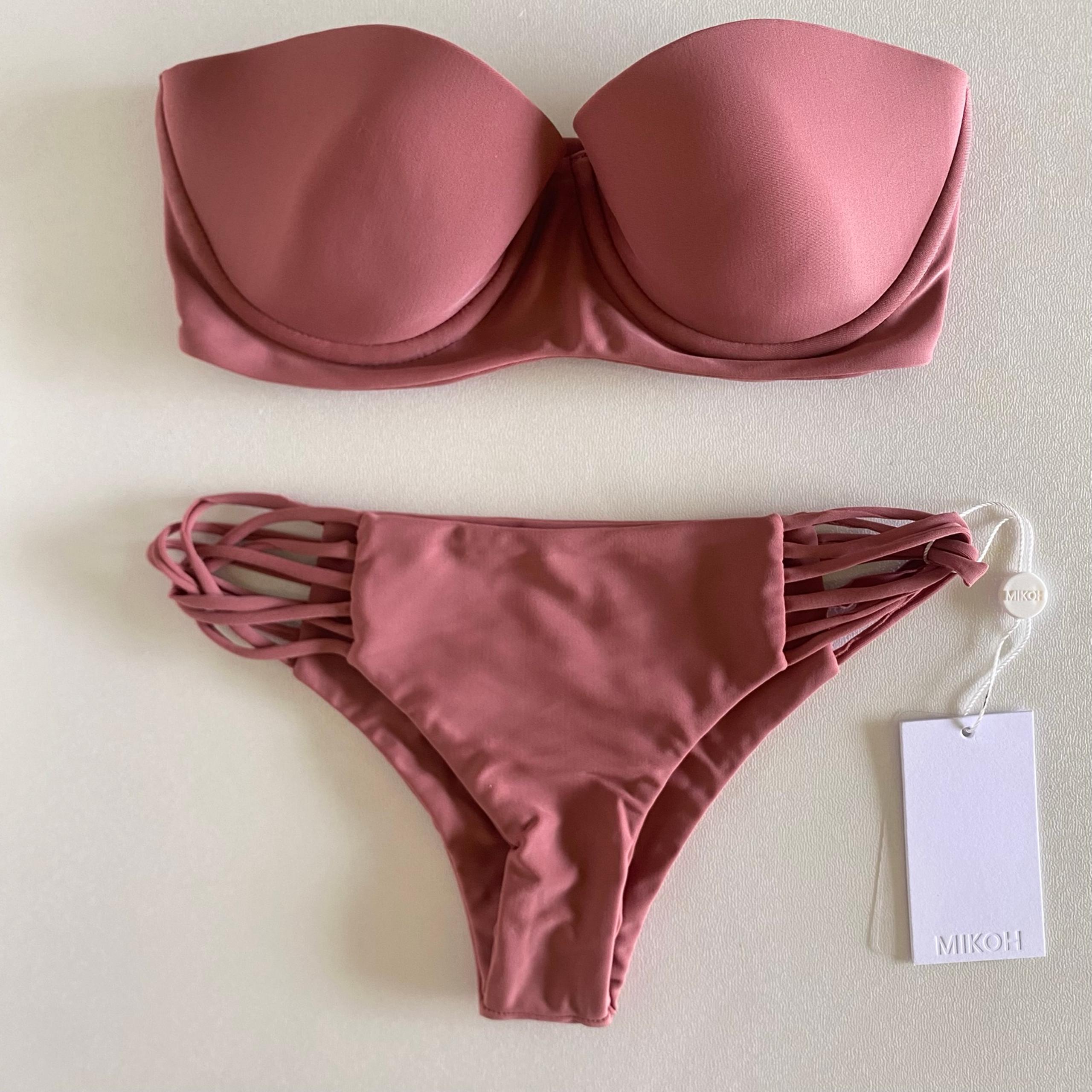 NEW Mikoh “Huahine” top & “Lanai” bottom in clay -Size XS