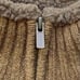 LL Bean Mens M Brown Lambswool Knit Fleece Lined Full Zip Sweater Vest