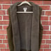LL Bean Mens M Brown Lambswool Knit Fleece Lined Full Zip Sweater Vest
