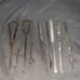 Antique shoe button hooks, sewing machine tool & more