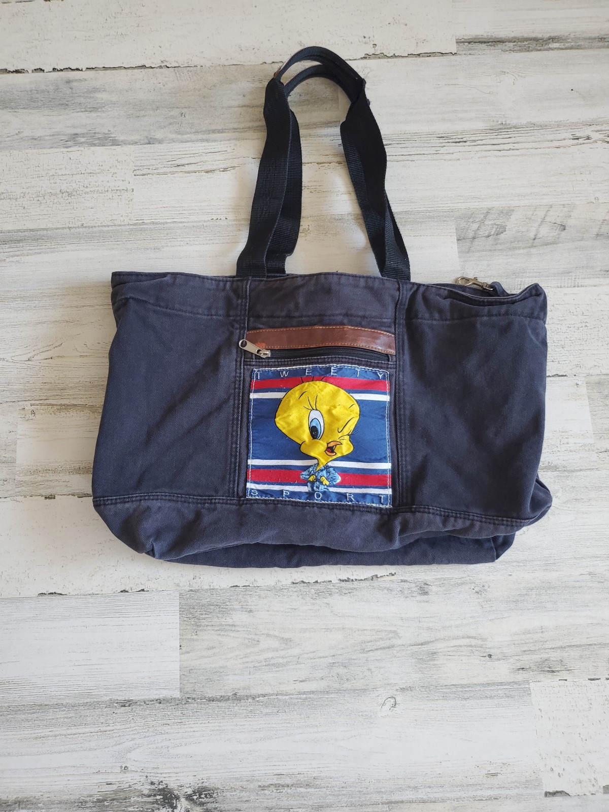 Looney tunes Tweety Sport Vintage 90s Satchel Knapsack Bag