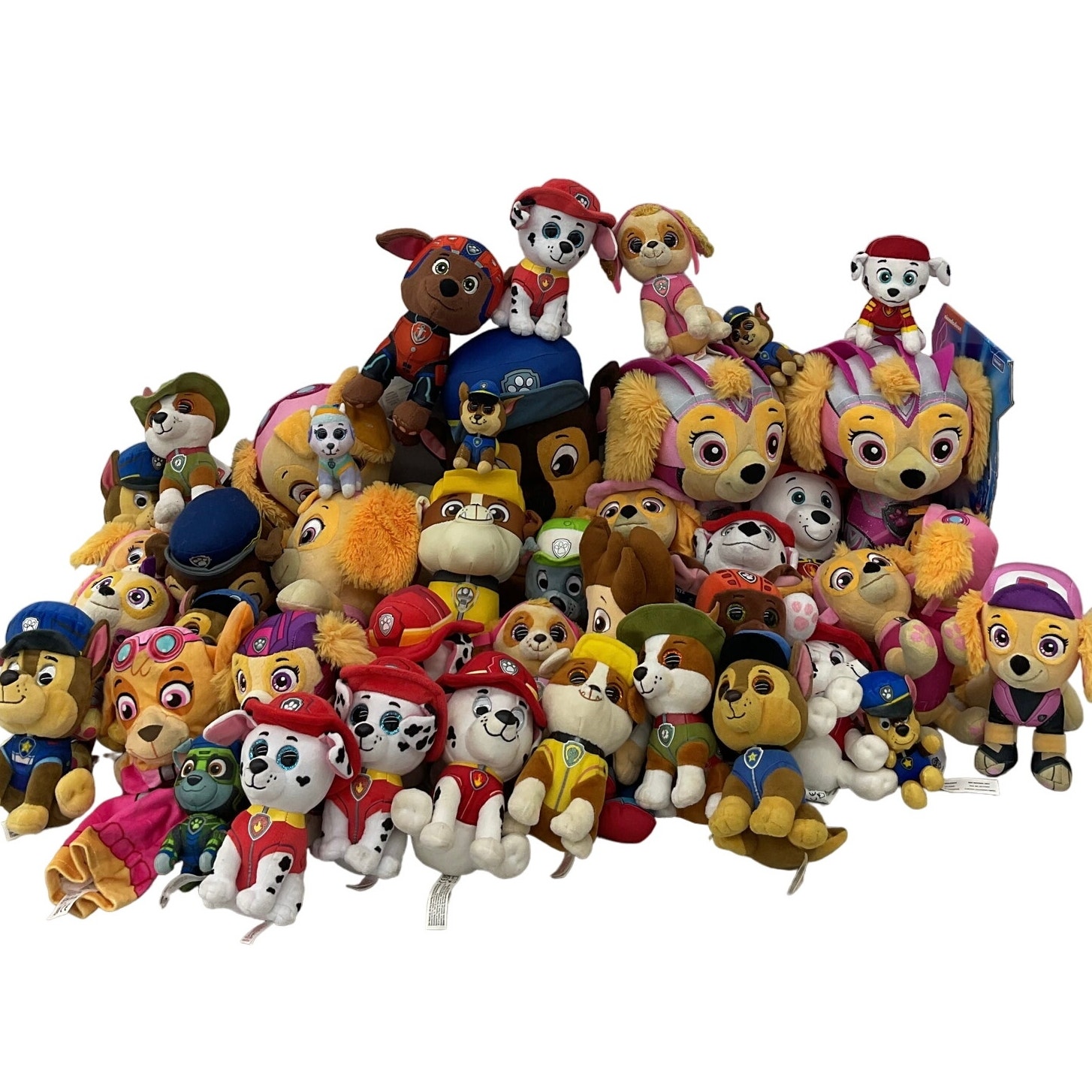 11 lbs Mixed Nickelodeon Paw Patrol Character Plush Dolls Preowned LOT TY