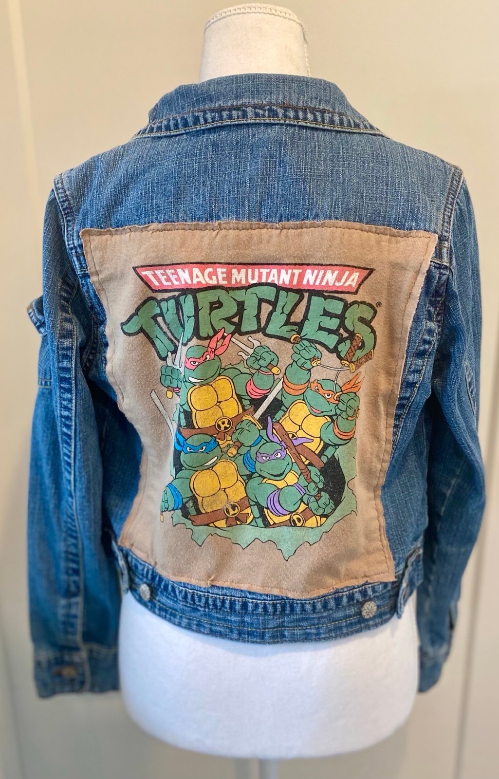 Upcycled Teenage Mutant Ninja Turtles Jean Jacket
