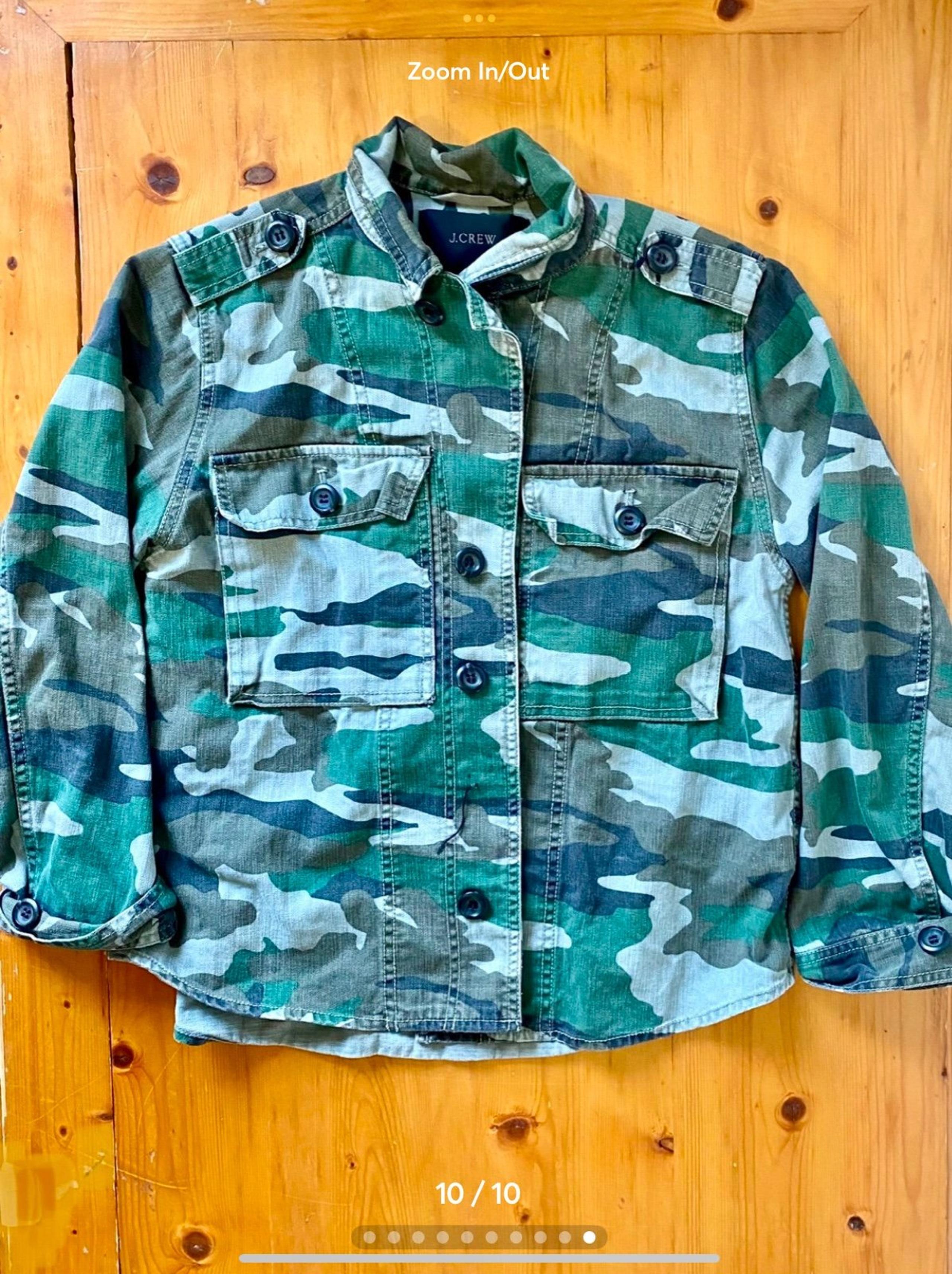 J. Crew Women’s Denim Camouflage Jacket/Shacket W’s S