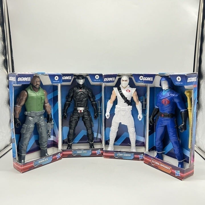 Hasbro G.I. Joe Action Figure Lot Snake Eyes Roadblock Storm Shadow Cobra New