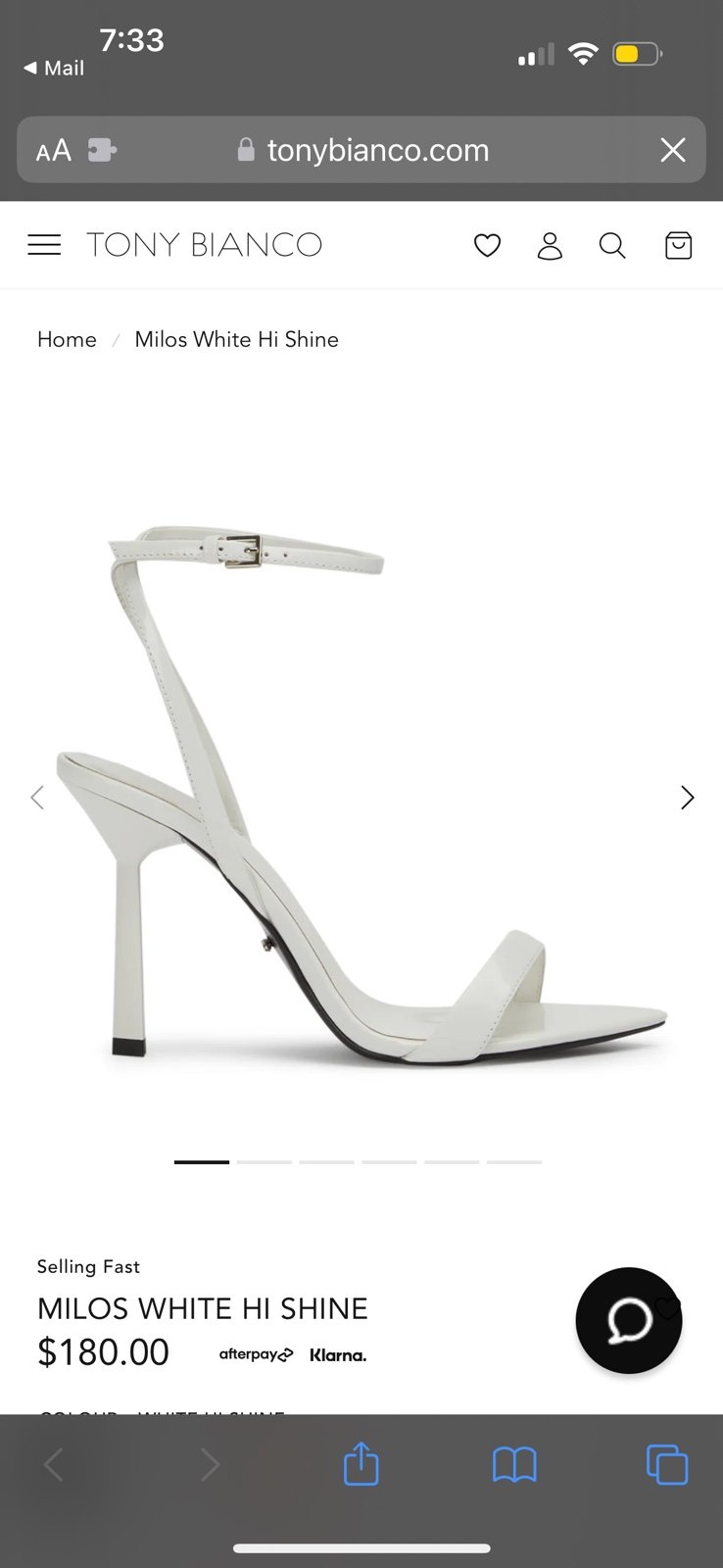 Tony Bianco pointed open toe Milo’s heels size 7