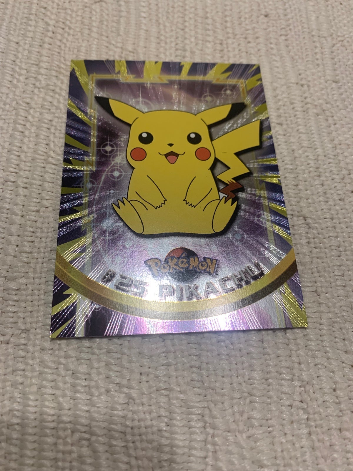 Pokémon topps tv animation series holo pikachu