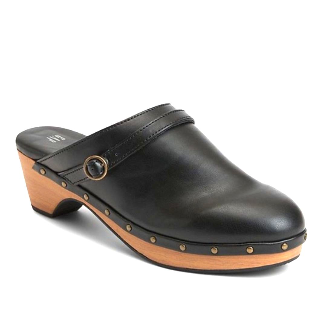 GAP Women's Faux Leather Clogs in True Black - Size 7 US (Orig. $70)