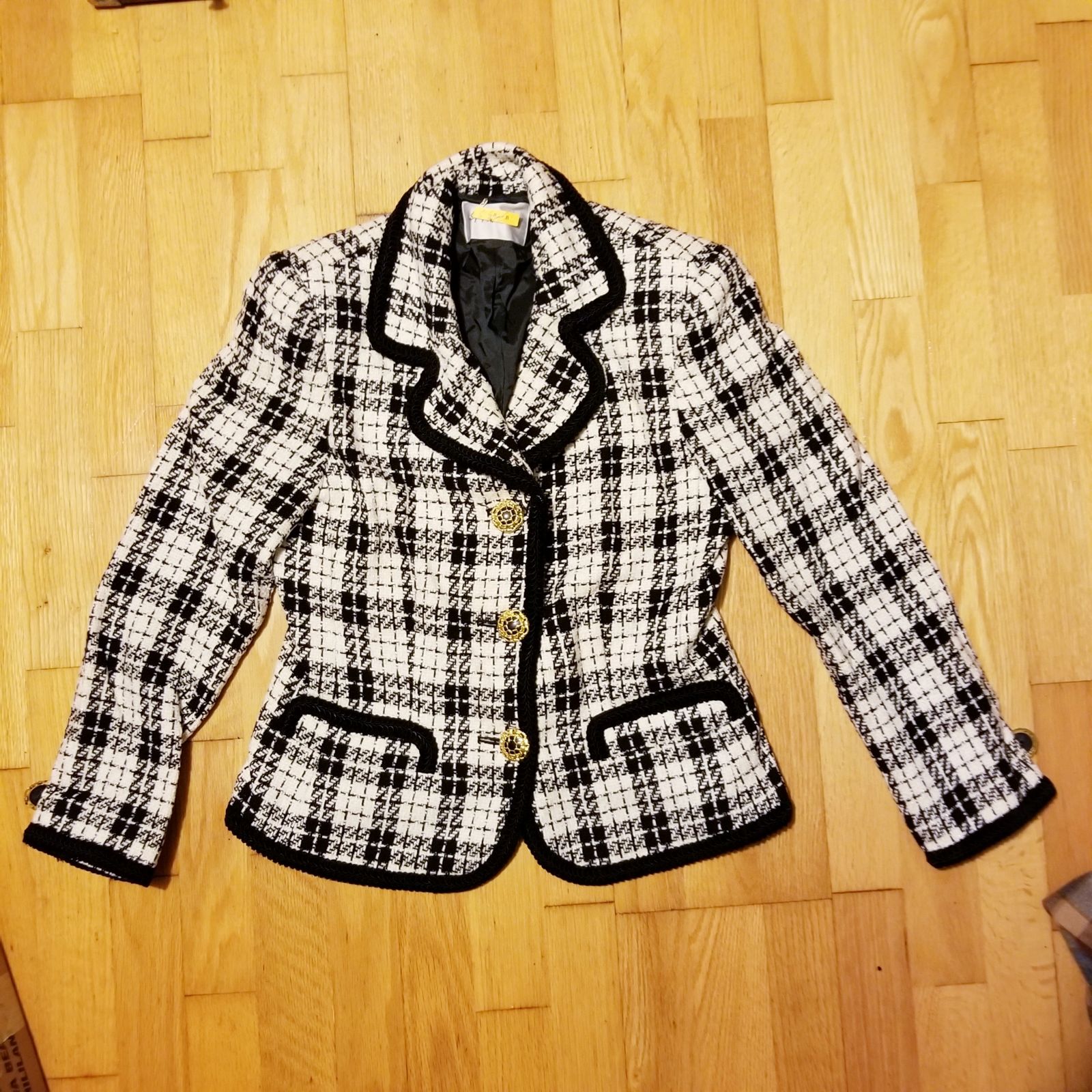 Primour Houndstooth Check Wool Blazer
