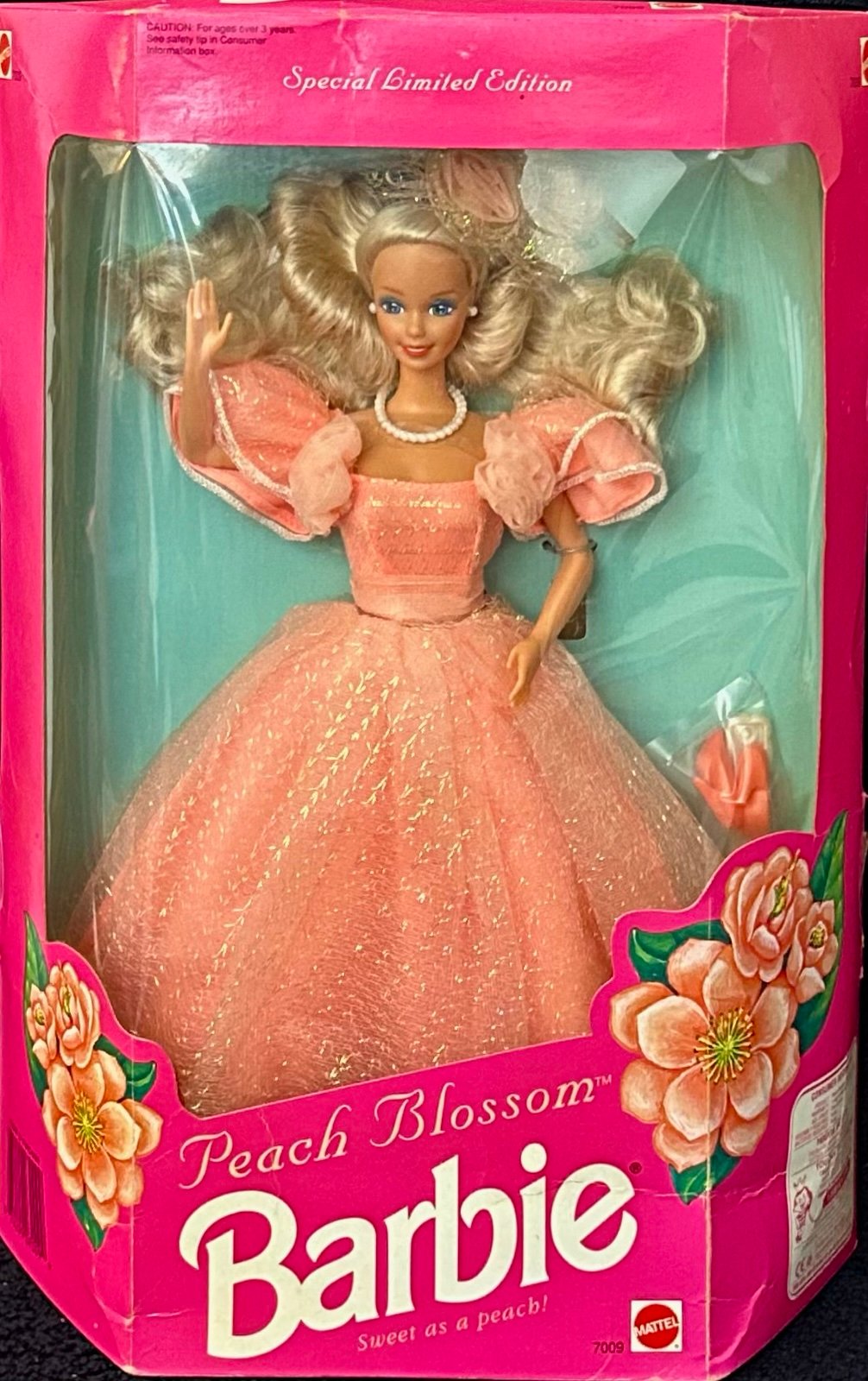 Extraordinary 1992 Vintage Limited Edition Barbie, Peach Blossom 7009, NIB
