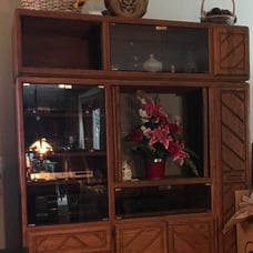 solid oak entertainment center