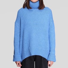 Samsoe Samsoe 296 Mollie Wool Alpaca Turtleneck Sweater Lichen Blue Women's S/M