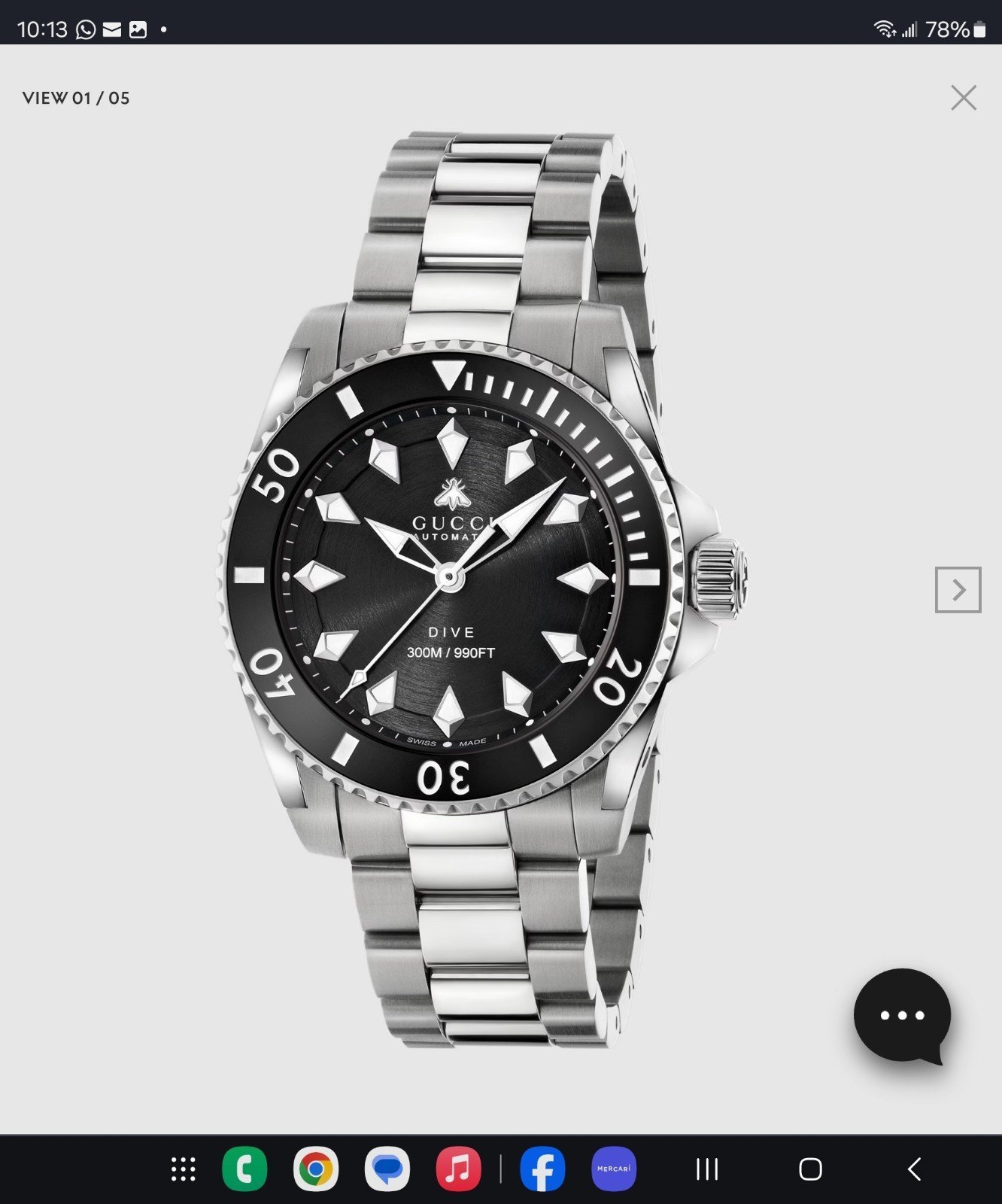 Authentic Gucci Dive Watch 42MM