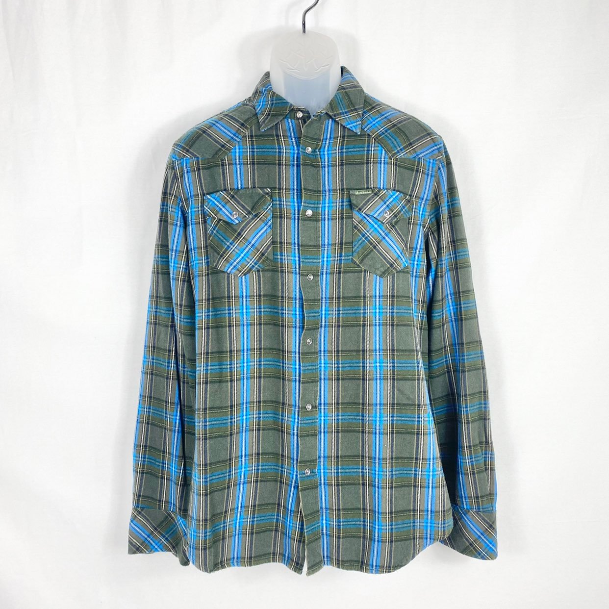 DIESEL GREEN FLANNEL SHIRT LARGE