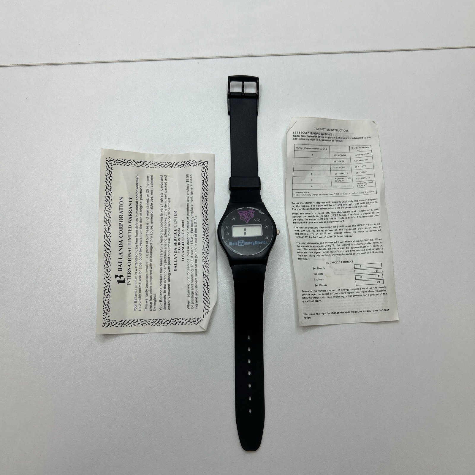 Vintage 1987 Disney World Captain EO Digital Kids Watch Untested