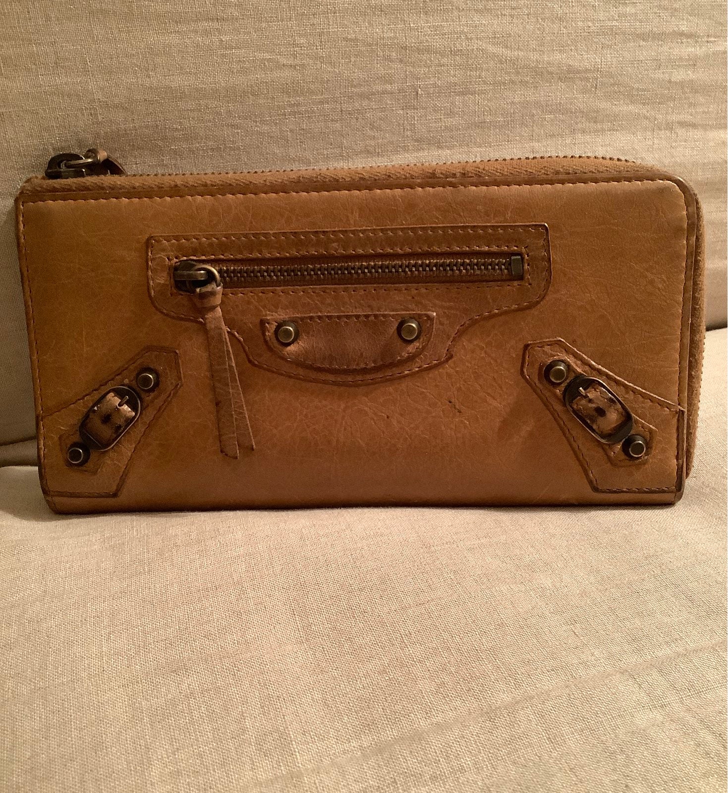 Balenciaga Wallet in mustard leather